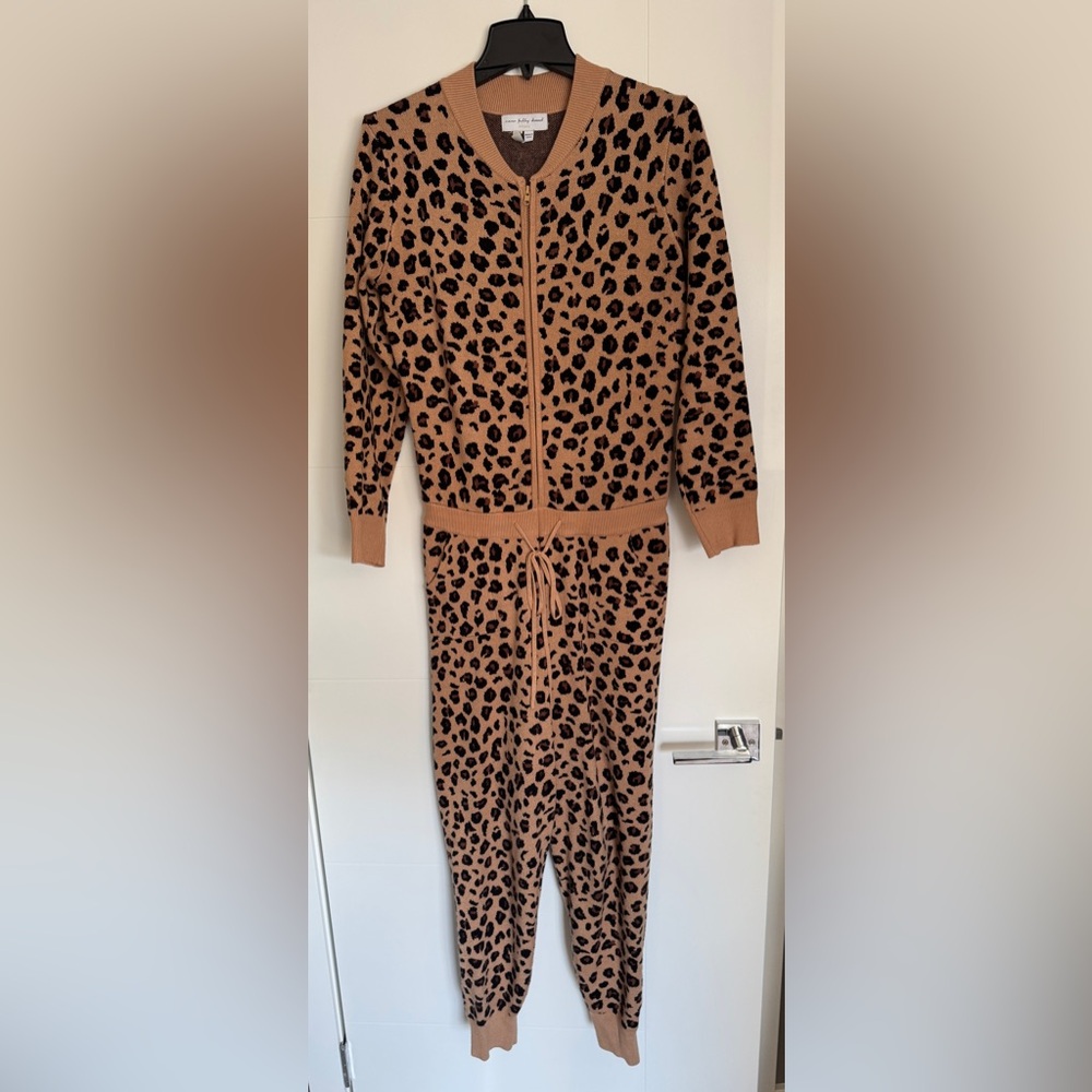 Never Fully Dressed - Knit leopard print jumpsuitt